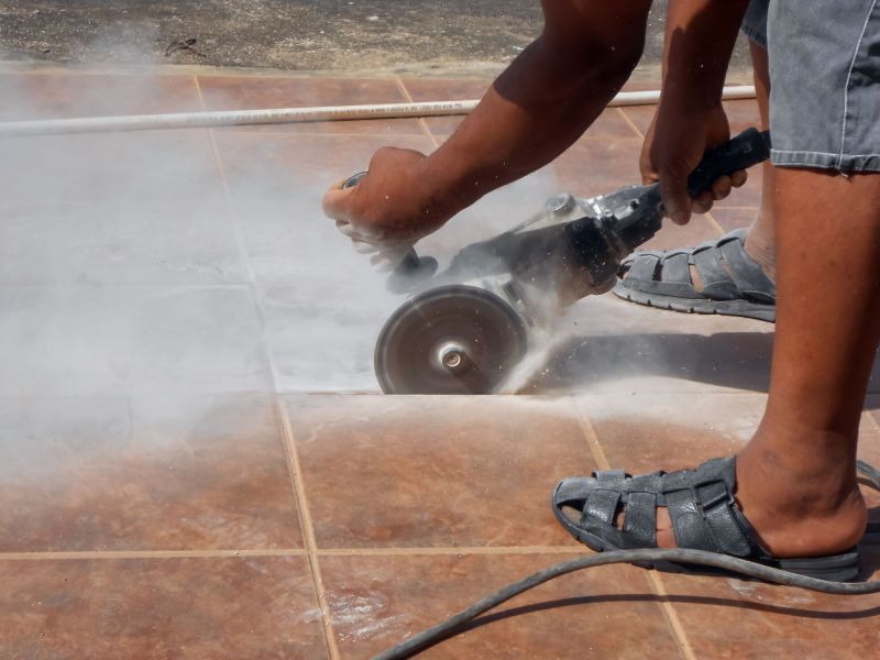 Tile Cutting in Action